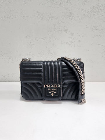 PRADA Diagramm Silberkette Schultertasche 1BD107 157604475