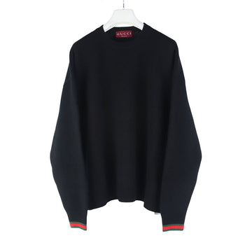 GUCCI Web-trim Oversized Cashmere-Wollpullover XS 37420Y 157604486