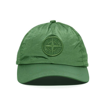 STONE ISLAND ロゴ刺繍ナイロンキャップマラカイト26SS 153589009 [P]