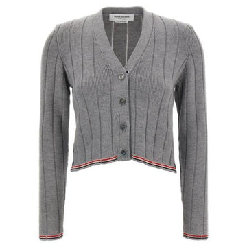 Thom Browne Merino Wool V-Neck Cardigan 148823171