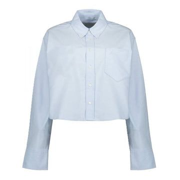 AMI Baumwoll-Embossed Crop T-Shirt 157616913