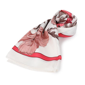 SALVATORE FERRAGAMO Poppies Druck Seide Pull Und Schal 90 cm × 90 cm 76066706 [P]