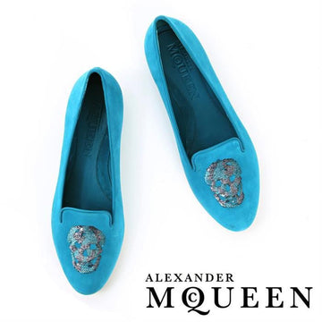 Alexander McQueen Women's Suede Skull Loafers 294034 WHAA2 4435 157625488