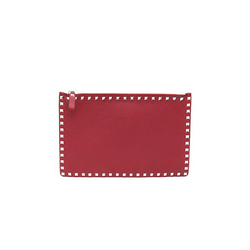 VALENTINO ロックスタッドジッパークラッチバッグ 0069 157632322