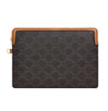 CELINE Kleine Schulter-Clutch aus Trionphe-Leinwand TAN 10J503I91 04LU 157632809 [P]