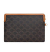 CELINE Kleine Schulter-Clutch aus Trionphe-Leinwand TAN 10J503I91 04LU 157632809 [P]