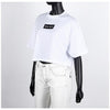 MIU MIU スパンコールロゴクロップ半袖Tシャツ 77331997 [P]