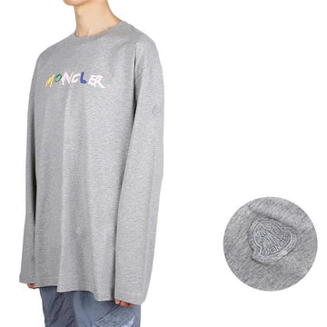 Moncler Front Logo Print Long Sleeve T-Shirt 77332021