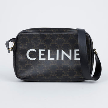 Celine Triope Logo Print Medium Messenger Bag 157314141