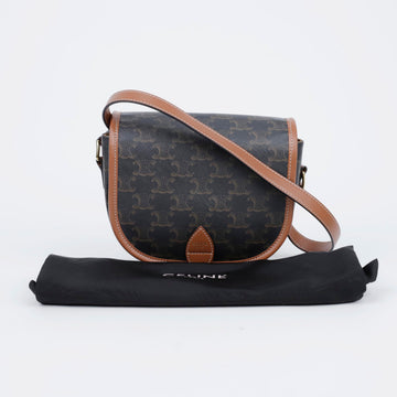 CELINE Trio Canvas Medium Polka Bag Tan 157315306