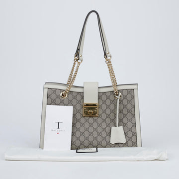 Gucci Padlock GG Medium Shoulder Bag White 157343419