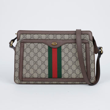 GUCCI オフィディア ミディアム ショルダー クロスバッグ エボニー ベージュ 157343681