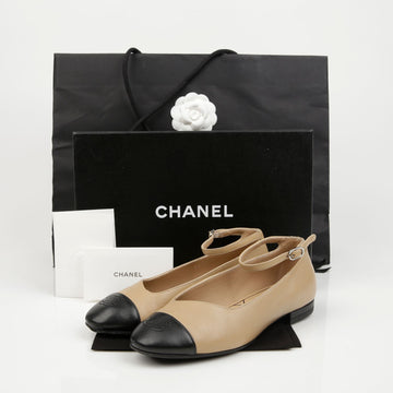 CHANEL Mary Jane Ballet Flats 37.5 157314135