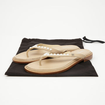 CHANEL Pearl Sandals 157315335