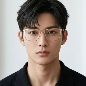 PORSCHE DESIGN P8276 B Square Metal Eyeglasses in Matte Gold 157640533