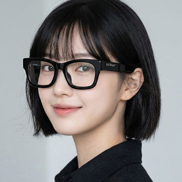 Off White Eyeglass Frame OERJ078 1000 Luxury Square Thick Horn Rimmed Unisex 157640595