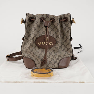 Gucci GG Supreme Neo Vintage Brown Backpack 157343723