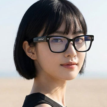 Off White OERJ056 1000 Blue Light Blocking Luxury Horn Rim Cat Eye Glasses 157640610
