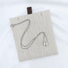 HERMES Mini Popachoux Halskette H147992FP49 Palladium Silber Blanc Weiß 111032656 [P]
