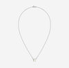 HERMES Mini Popachoux Halskette H147992FP49 Palladium Silber Blanc Weiß 111032656 [P]