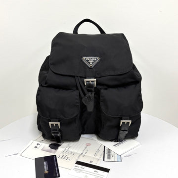Prada Triangle Logo Nylon Backpack Black (B2811F) 157682564