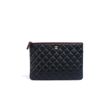 CHANEL Caviar New Medium Clutch Black A82545 157685209
