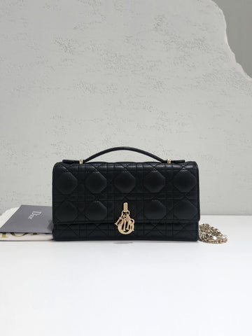 DIOR Mini Cannage Top Handle Ketten Crossbody Bag 157685375