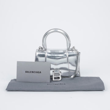 BALENCIAGA XS Top Handle Tasche Silber 592833 2AAGW 157548345