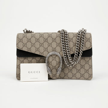 Gucci Small GG Supreme Canvas Dionysus Shoulder Bag Black 157549211
