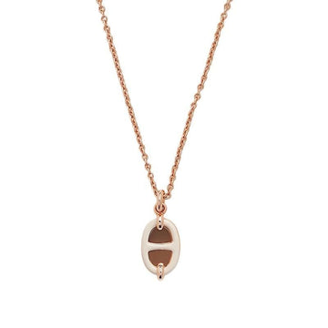 Hermes Mini Maillon Pendant Small Model Women's Necklace Cream Rose Gold H100053FOD3 157690573