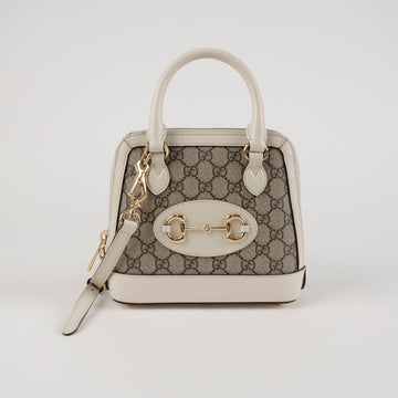 Gucci Horsebit 1955 Mini Top Handle Shoulder Bag White 157360484