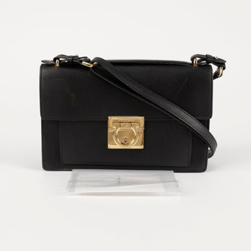 Salvatore Ferragamo Women's Eileen Leather Top Handle Tote Shoulder Bag Black 157547944