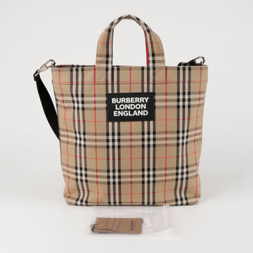 Burberry Vintage Check Tote Bag Beige 157549343