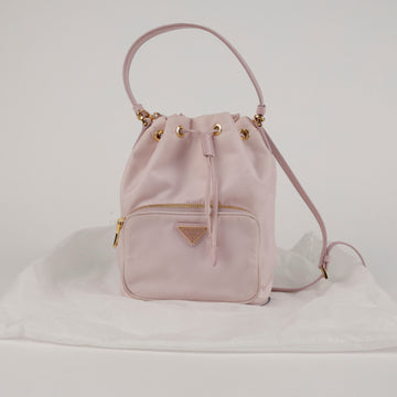 PRADA Duet Lina Nylon Schultertasche Alabaster Pink 157550163