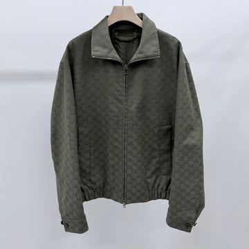 Gucci GG Logo Fabric Bomber Jacket 105 157691716