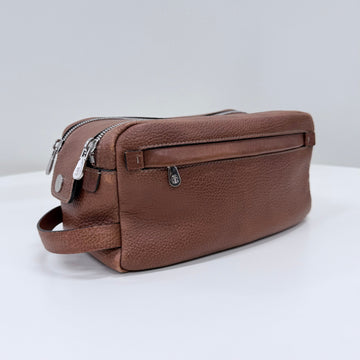 Brunello Cucinelli Genuine Leather Dopp Kit Brown A Grade 157692237