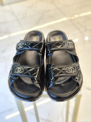 CHANEL Velcro Mule Sandals Lambskin G45507 157692536