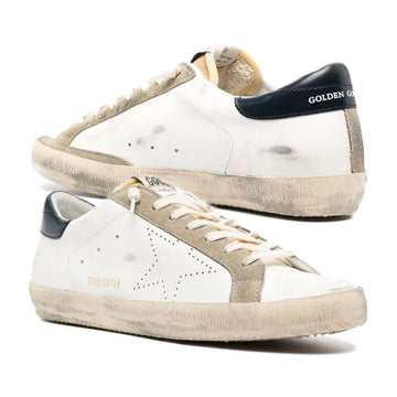 Golden Goose 25FW Superstar Perforated Sneakers White Navy F003184 81753 150479868 [P]