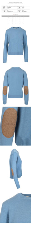 MaxMara Elbow Patch Knit Blue 2619361041 016 153212595 [P]