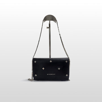 GIVENCHY Crossbody-Bag mit Nieten und Kettenriemen schwarz 25A0136 157712629