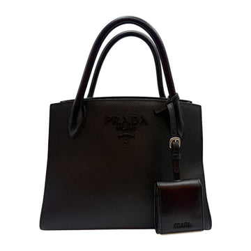 PRADA Saffiano Monochrome Schultertasche Schwarz 1BA156 157723236 [P]