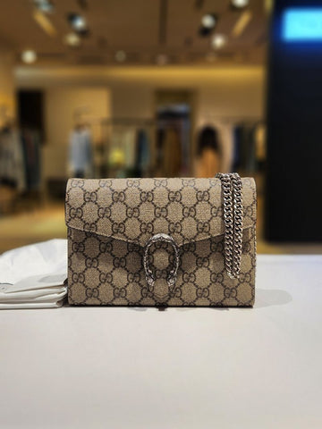 Gucci Dionysus GG Supreme Mini Chain Crossbody Bag 401231 157776350
