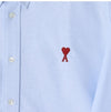 AMI Small Heart Logo Oxford Shirt CO0031 450 144591941 [P]
