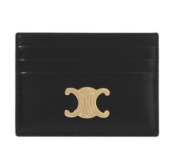 Celine Calfskin Triomphe Card Holder Black 10L833DPV 38NO 157782299