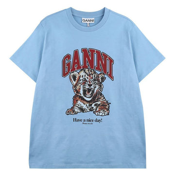 Ganni Relaxed Jersey Tiger T-Shirt 152598923