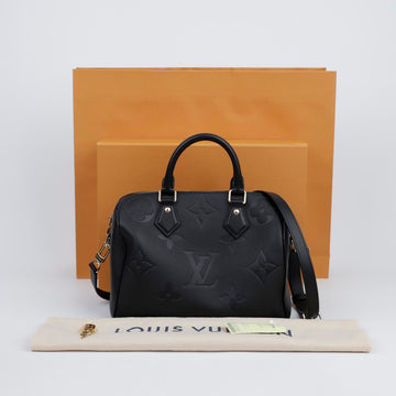 Louis Vuitton Speedy Bandiere 25 Monogram Empreinte Tote Bag Noir 157404246