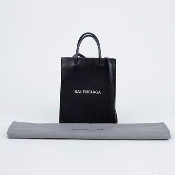 Balenciaga Logo Print Large Top Handle Crossbody Bag Black 157407974