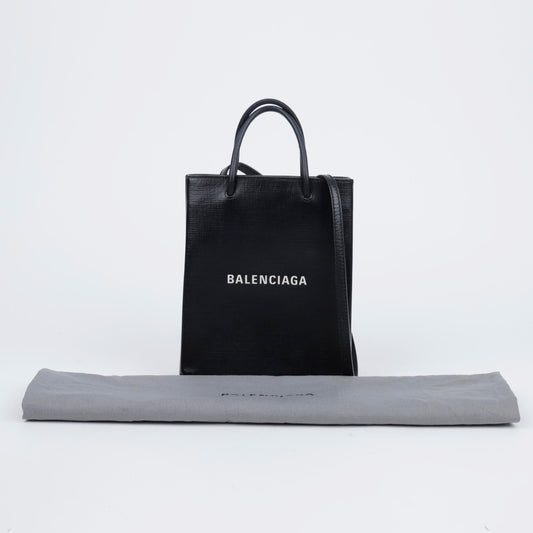 BALENCIAGA Logo-Druck große Top-Handle Crossbody-Tasche schwarz 157407974 [P]