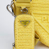 PRADA Dreieck Raphia Bandolier Tasche Gelb 157521526 [P]