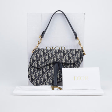 Dior Oblique Jacquard Saddle Bag Blue 157521842